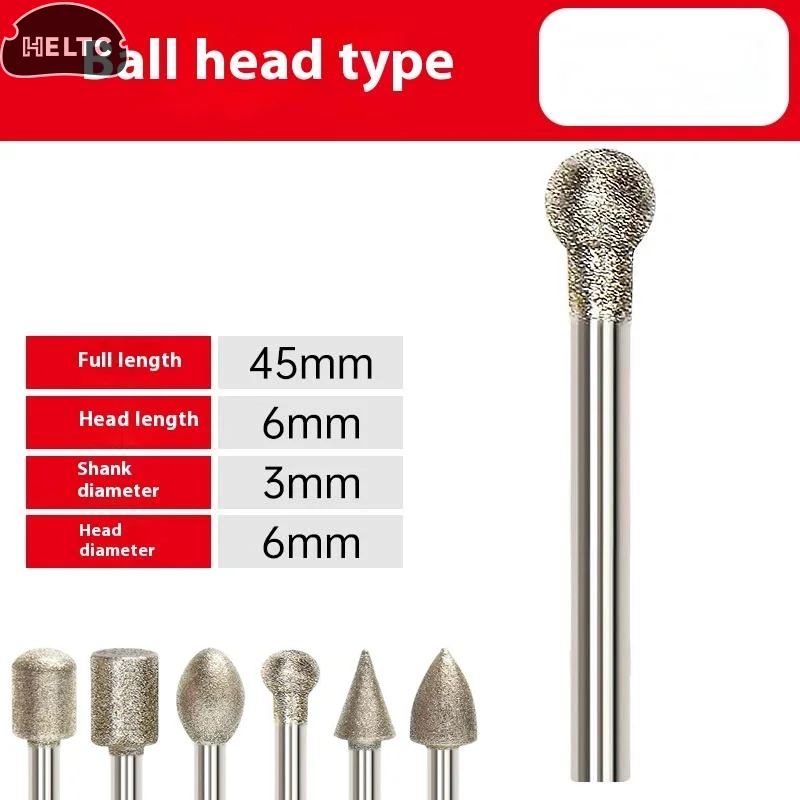 

20 шт. алмазные цилиндрические алмазные заусенцы 3 мм хвостовик шлифовальные насадки камень нефрит резьба шлифовальное гравировальное сверло Dremel вращающиеся инструменты