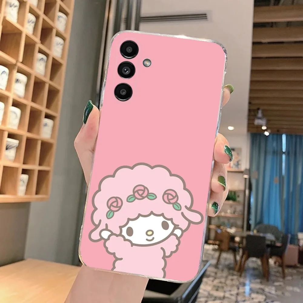 Pink  My S-sweet P-pianos Cartoon Phone Case For Samsung Galaxy A71,70,52,51,40,31,A50,30S,21S,Note20ultra Transparent Cover