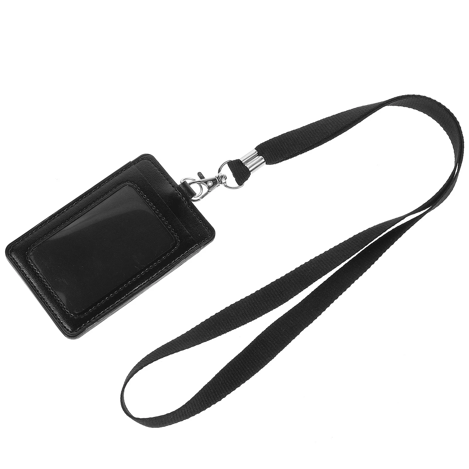

Badge Holder Id Case Black Clear Window Lanyard Clip Easy Access Protection Badge Holder Pass Pouch