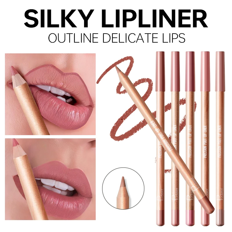 6 Stück/Set, mattes Nude-Lipliner-Lippenstift-Set, langlebig und nicht verblassend, ideales Geschenk zum Valentinstag, Kosmetikset