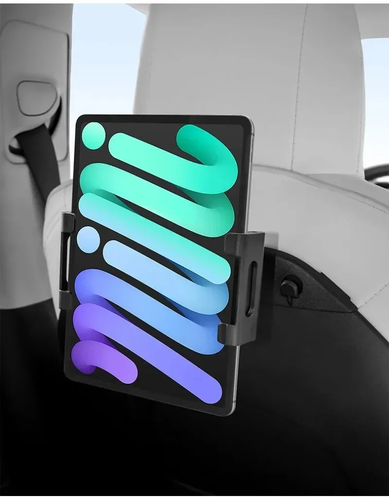 Für Tesla Model 3/Y/X/S/3+ Rücksitz-Rückenlehnenhalterung 360 Grad Drehbar Tablet- und Handyhalterung für Kopfstütze Auto-Zubehör 2026 – Detail 16