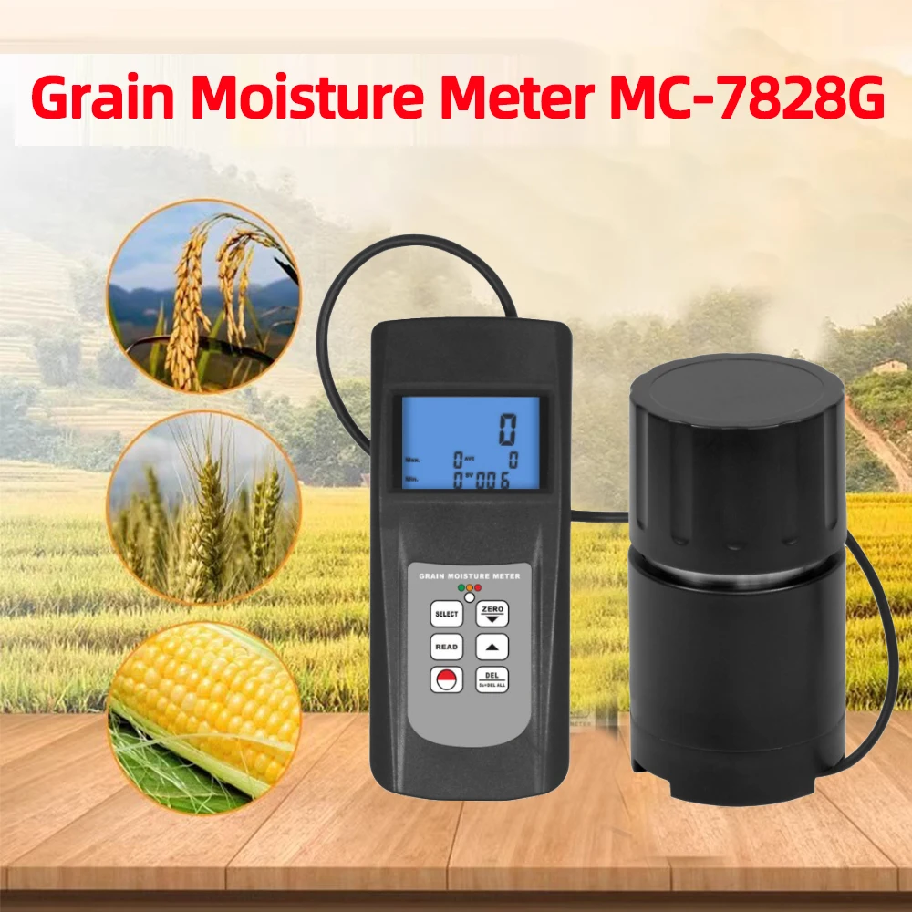 MC7828G Cup Grain Moisture Meter Can Measure 36 Kinds Of Rice Wheat Corn Soybean And Coffee Crops Moisture Content Tester