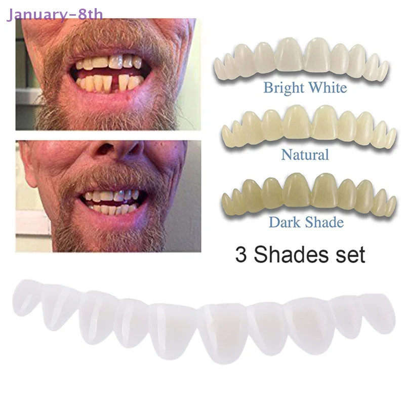 3 Shades /set Temporary Dental Oral False Teeth Dentures Perfect Smile Veneers