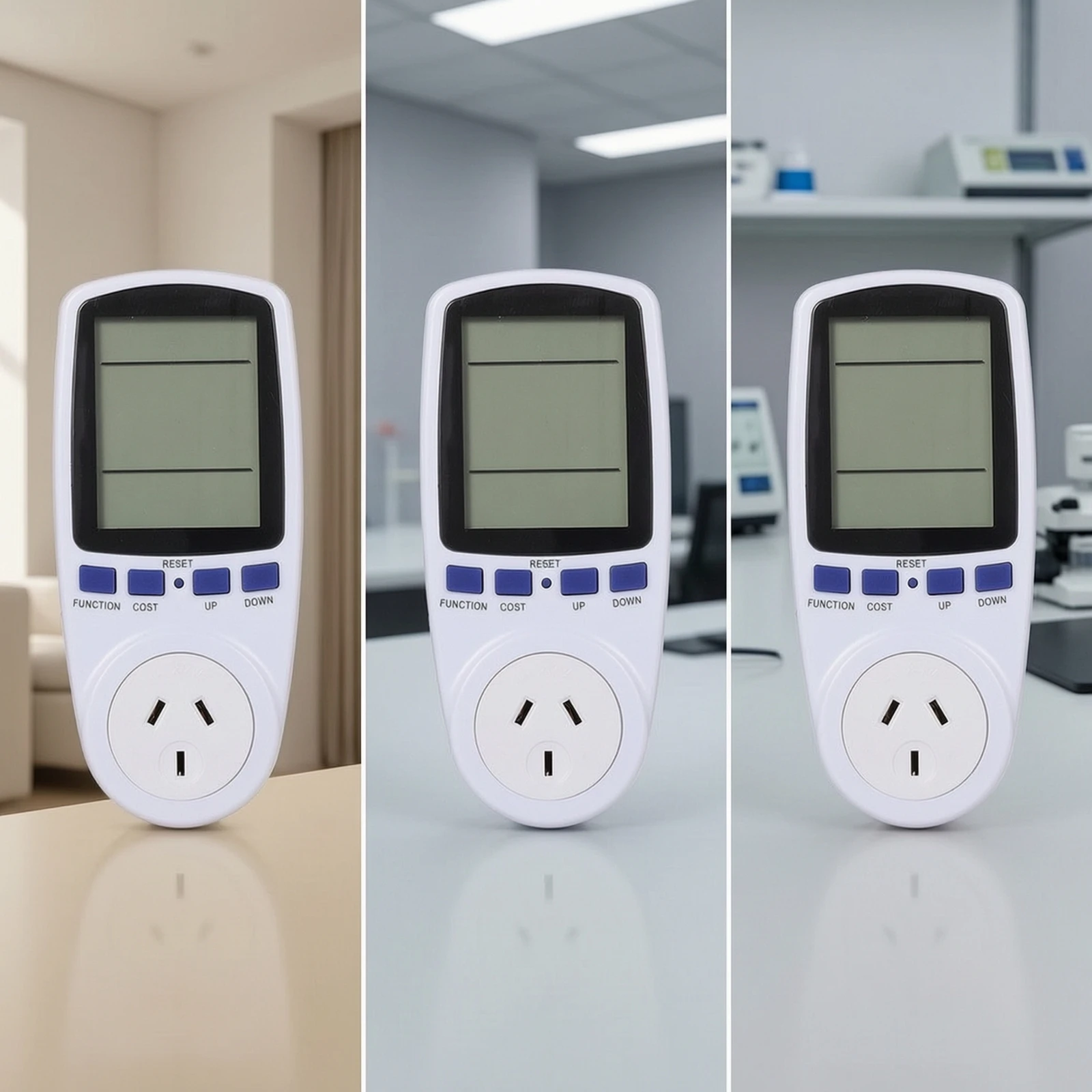 Power Meter Socket Digital Energy Monitoring Plug Wattmeter with LCD Screen Electric Plug-Energymeter Meter Home for Office