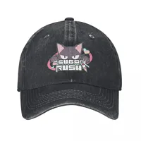 Vintage After School Sweets Club Blue Archive Sugar Rush Logo Baseball Cap Distressed Denim Washed Sun Cap Anime Caps Hat
