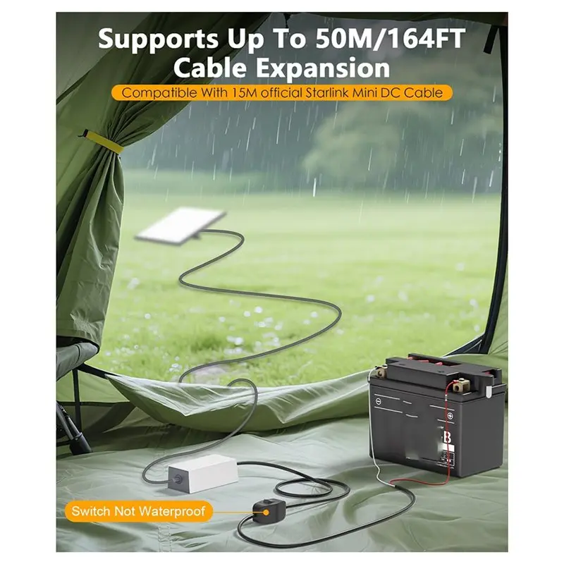 For Starlink Mini 12V-36V To 36V 1.67A Step Up Converter With Switch Battery Adapter For RV, For Truck Camping