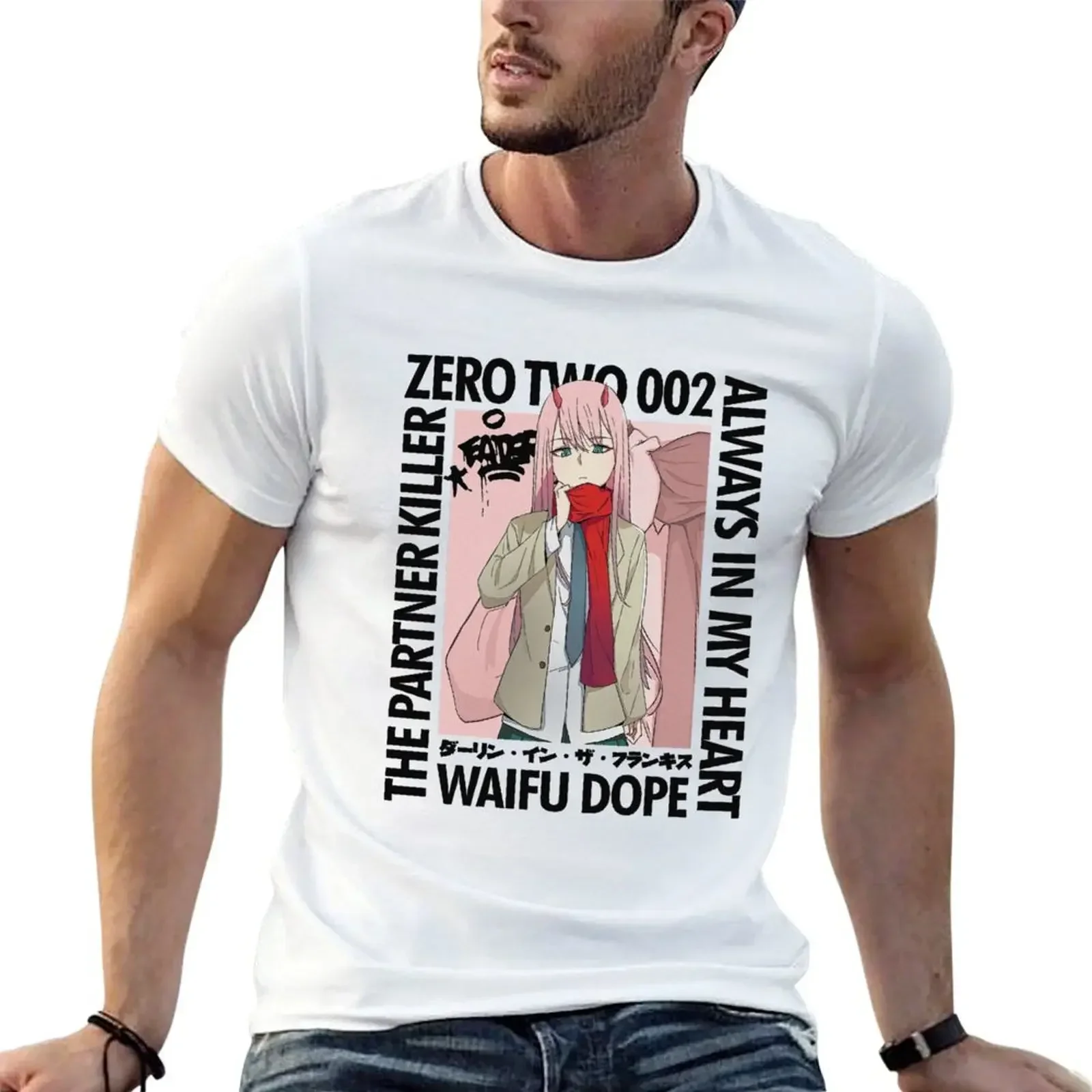 

Darling in the Franxx (Zero Two 002) T-Shirt basketball graphic tees tees vintage t shirts men t shirt