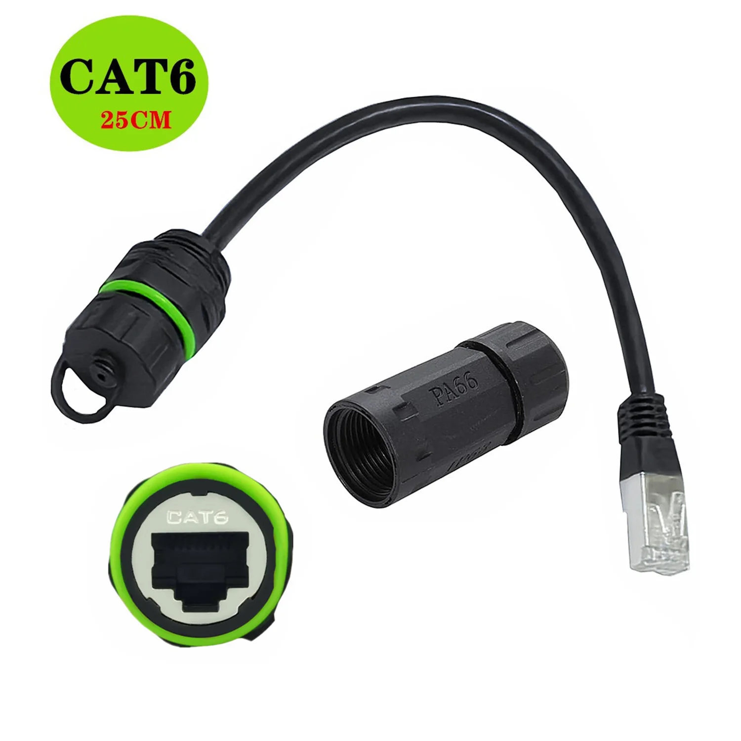 CAT6 RJ45 Waterproof Network Cable Connector IP68 8P8C Ethernet Coupler Adapter Male t Female Shielded RJ45 Signal Aviation Plug