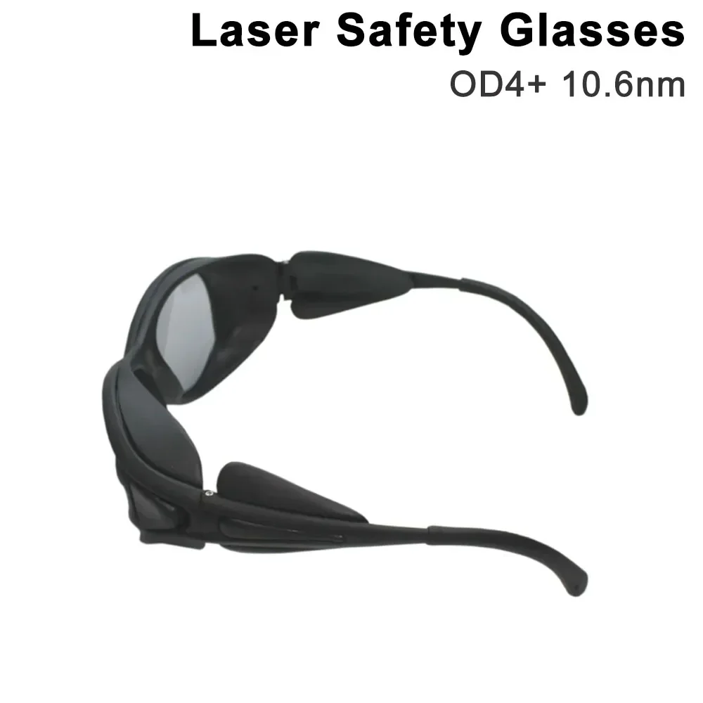 CO2 Laser Safety Glasses 10.6μm OD4+ CE Certified TR Rubber Protection Goggles for Industrial Processing