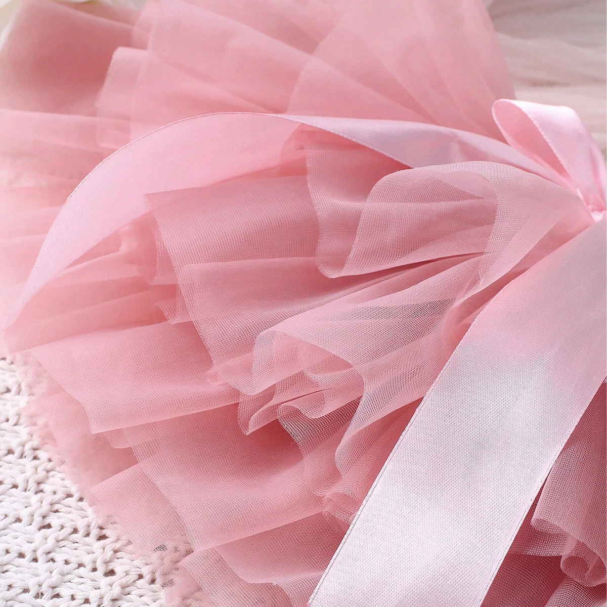 Ylsteed Newborn Girl Photography Outfits Baby TUTU Skirt with Rose Flower Headband Infant Photography Props