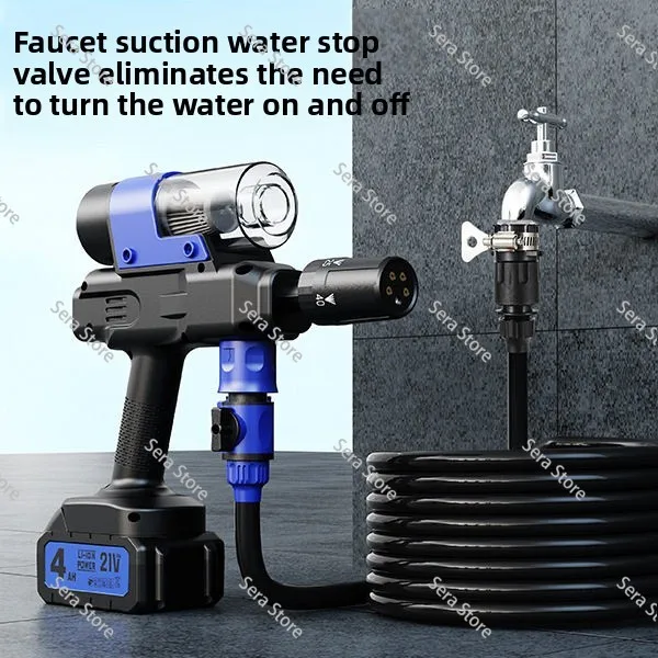 Car washing machine, hair dryer, car vacuum cleaner, three-in-one storm wireless high pressure cleaner, car washing water gun