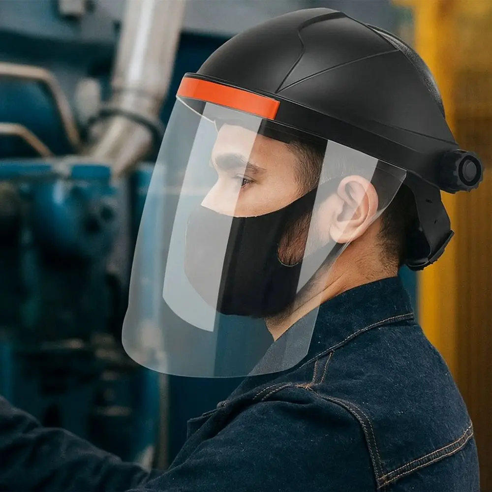 Masque de Protection de soudage en plastique PC, Transparent, Anti-éclaboussures, couverture faciale, Anti-choc, Protection complète, casque de soudage