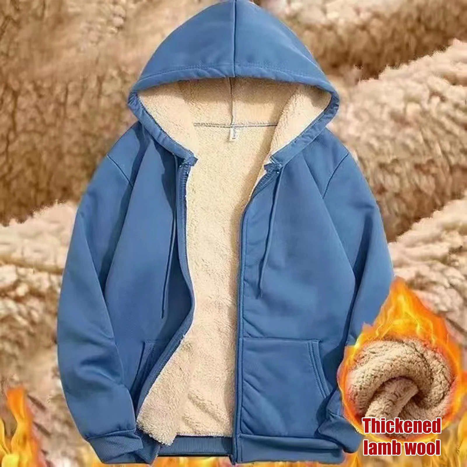 Zipper Hoodie Fashion Men Sweatshirt Soft Loose Comfortable Men Autumn Winter Hoodie Top Men Hooded Sweatshirt Cold-resistant