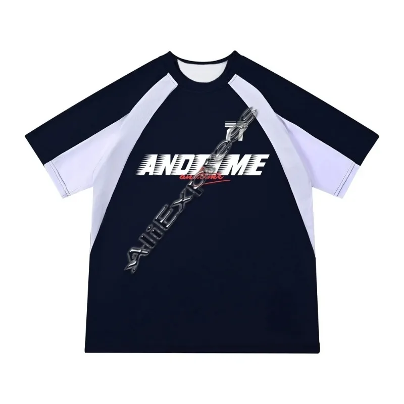 

Men's and Women's Streetwear, 3D Basketball and Football Printed Classic T-shirt, Suitable for Family Wear