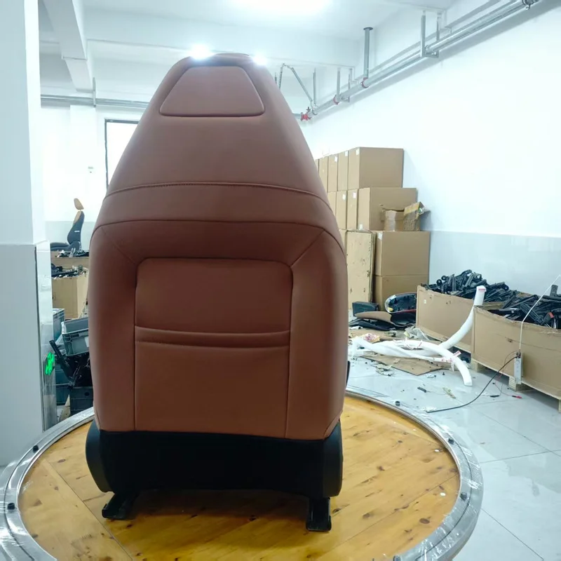 Car Accessories Premium Light Brown Leather Seat Full Set Interior Conversion Tuning for Vans SUVs