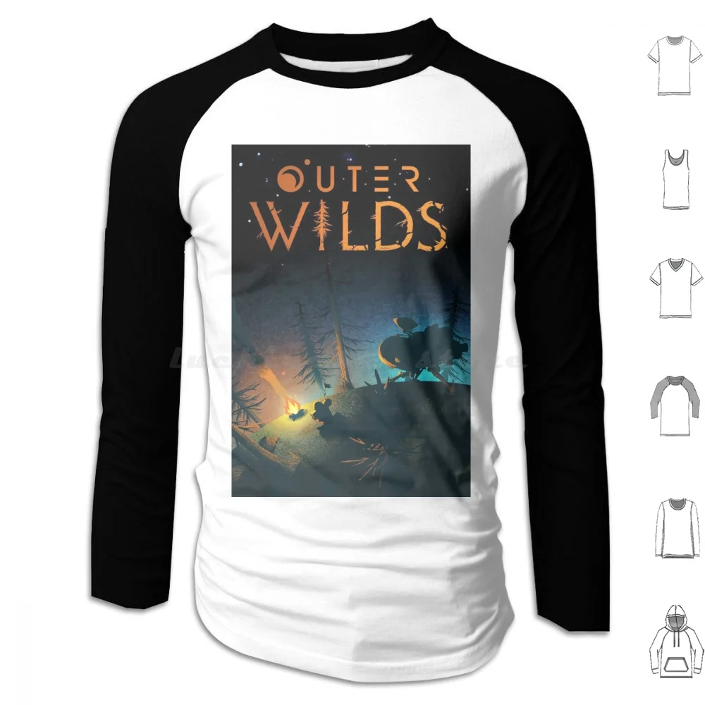 Outer Wilds ( 2019 ) Hoodie cotton Long Sleeve Outer Wilds Space Outer Wilds Nomai Game Video Game Dark Bramble Solar