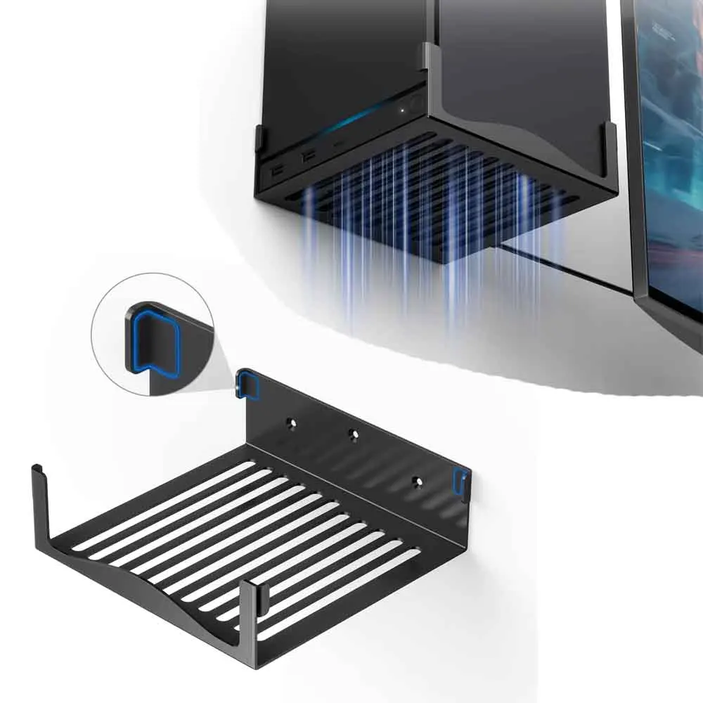 Wall Mount Bracket for Steam Machine Metal Screw Capacity Space Saving Airflow Cooling Anti Scratch for Stone Wood Tile Marble