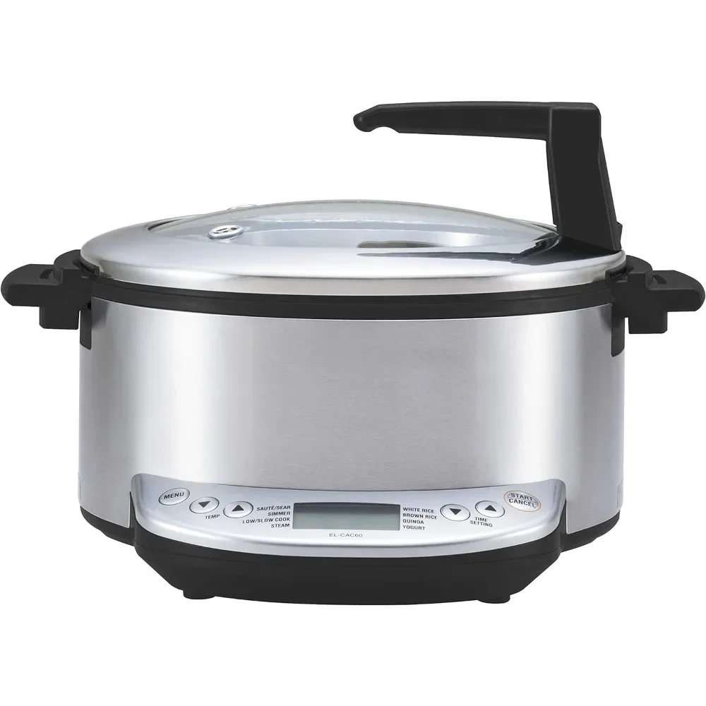 Multi functional full stew pot 6 quarts, brushed stainless steel 16 inches deep x 10 inches wide x 14 inches high, free shipping