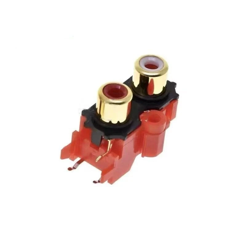 2PCS AV Socket AV4-8.4-13 Gold-plated Lotus Seat RCA-405 Coaxial Audio Female Seat Audio 2/4/6/8Pin