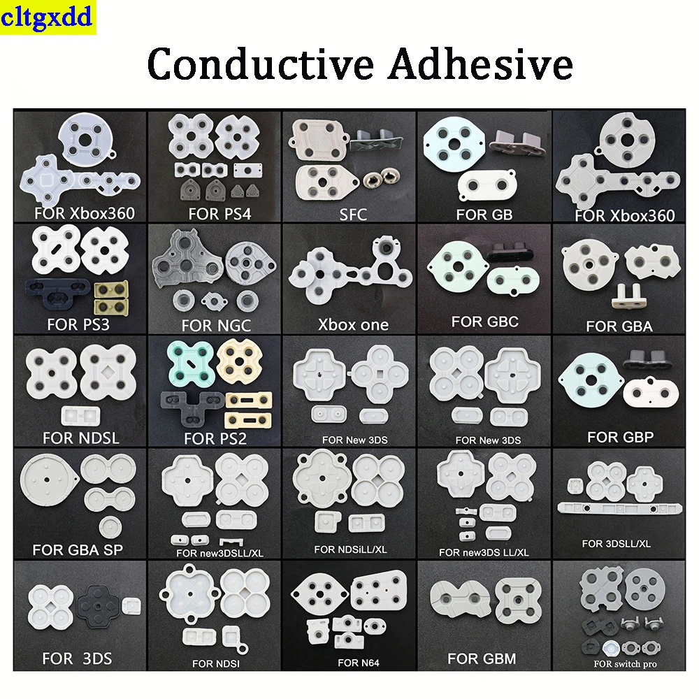 Cltgxdd, 1 pieza para controlador PS2, almohadilla de contacto de goma conductora, botón D Pad, botón de mango PS2, reemplazo de botón de silicona suave