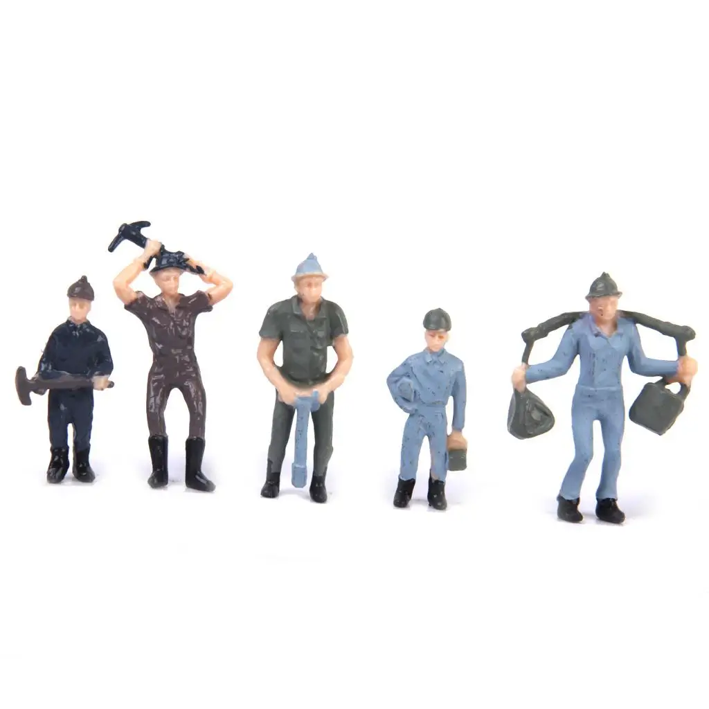 Figurines peintes de personnes, modèle de train, diorama, voie ferrée, travailleur, O, 50 pièces