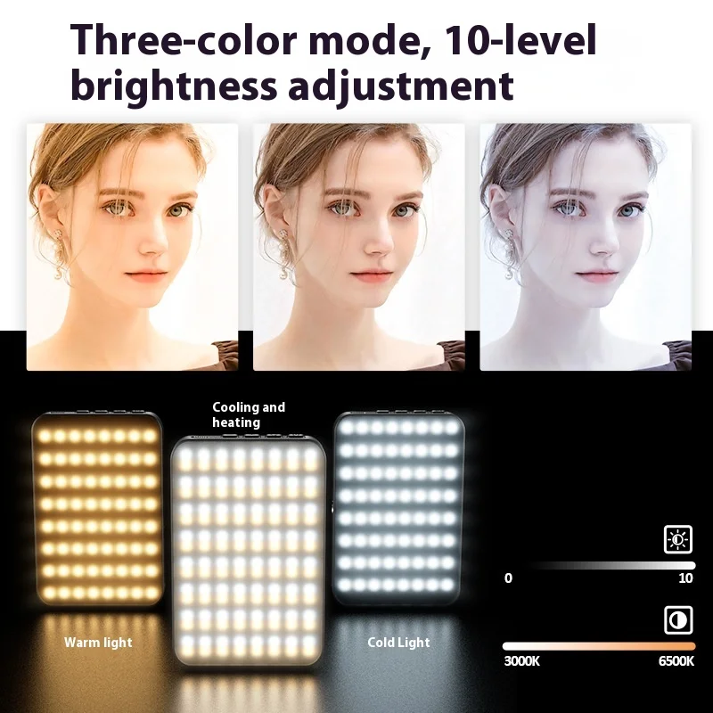 Magnetic Filling Light LED Video Conference Mobile Phone Filling Light RGB Live Atmosphere Camera Pocket Light