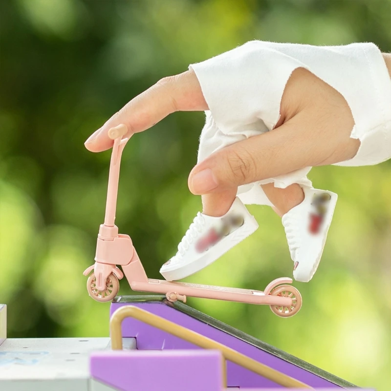 Placa dedo dobrável portátil, acessório materiais plásticos resistentes para entusiastas patinação rua