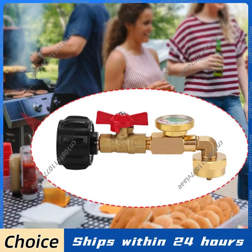 

Адаптер для заправки пропановых баллонов QCC1 с манометром и клапаном регулировки подачи, для кемпинговых грилей, для заправки баллонов 1 фунт.