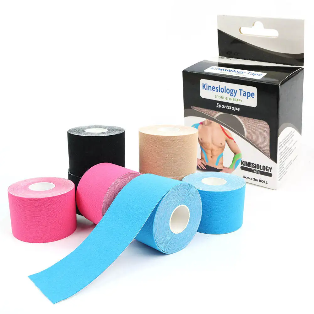 

Kinesiology Tape 5CM X 5M Precut, 20 Strips, Latex Free Elastic Athletic Bandage, Fitness Waterproof Tape Muscle Pain Relief Joi