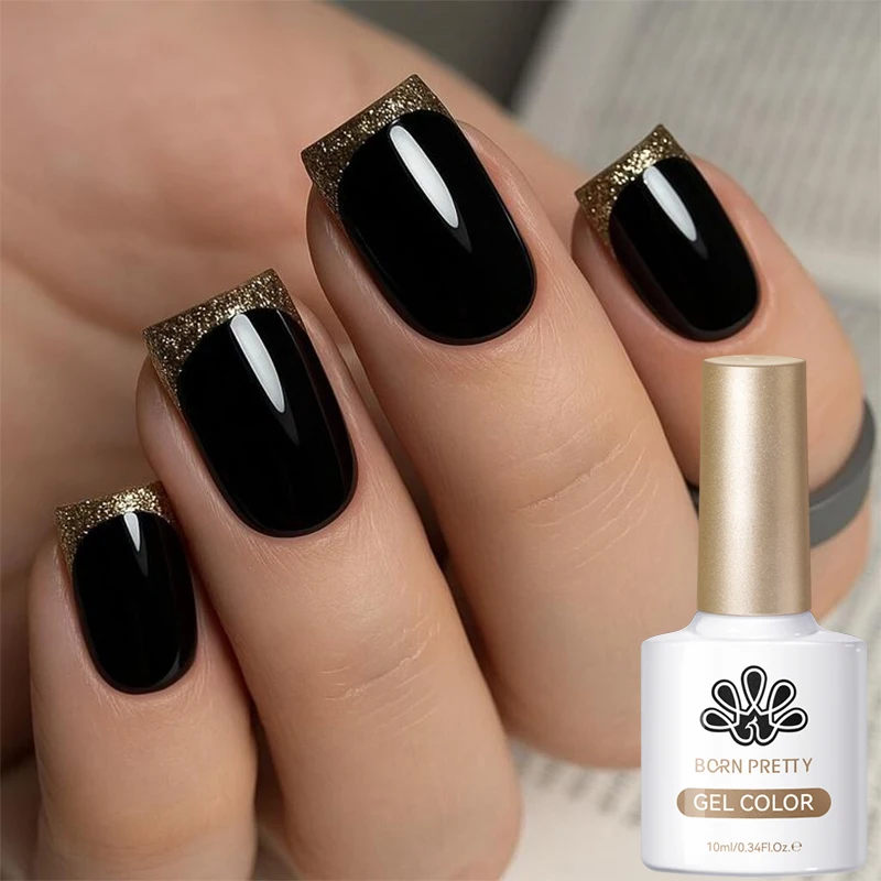 BORN PRETTY 2Pcs Black White Gel Nail Polish Set 10ml Semi Permanent Soak Off UV LED Varnish Manicure Tools DIY Design Nail Art