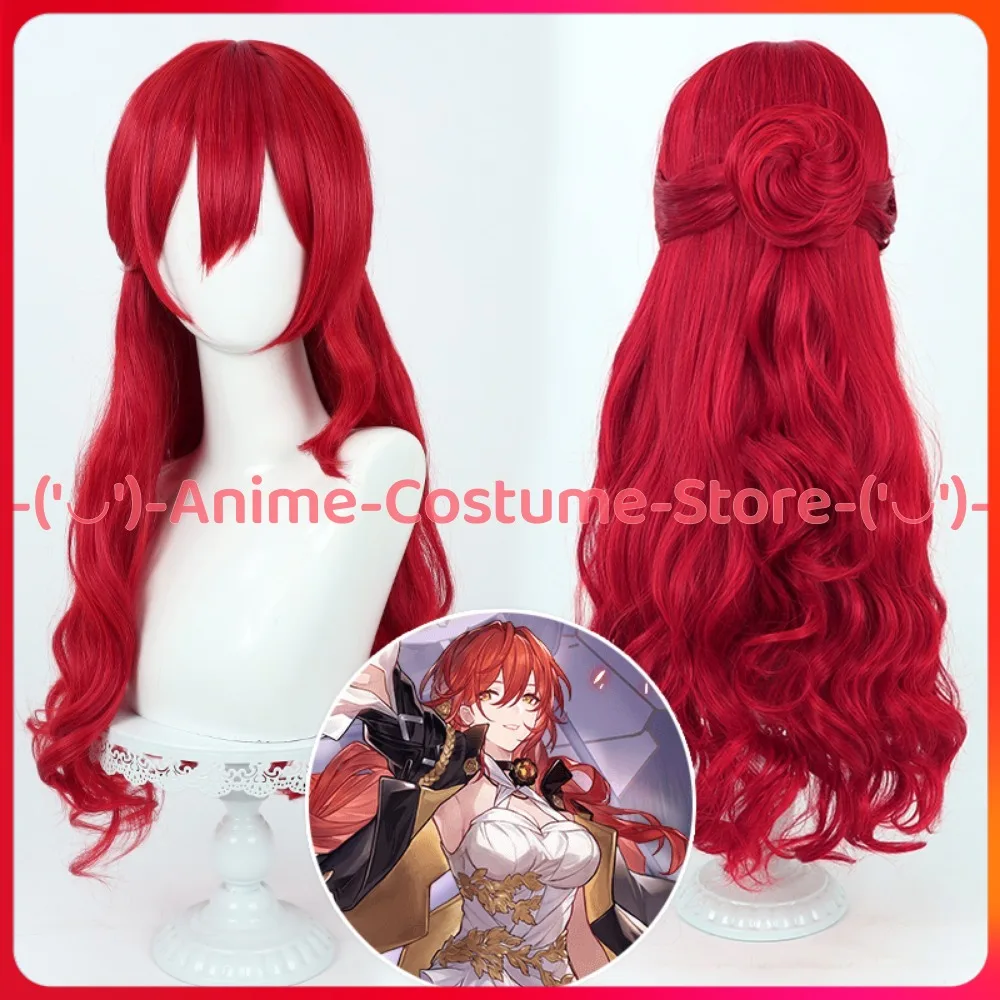 

Honkai: Star Rail Astral Express Leader Himeko Косплей Парик Игровой Персонаж Хэллоуин Карнавальный Костюм Партии Парики Синтетические Волосы