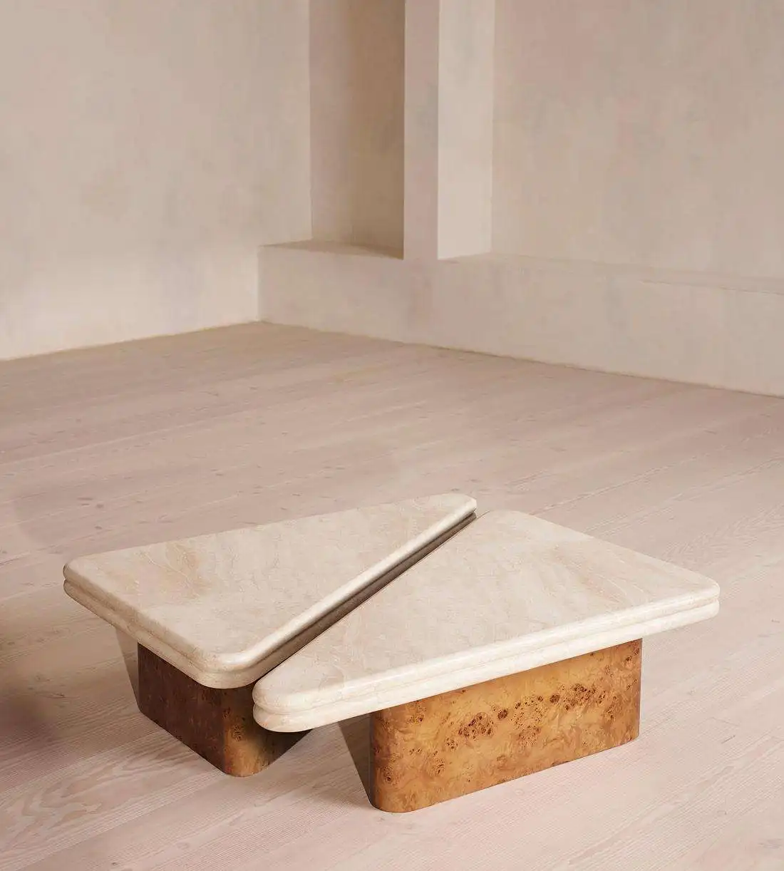 Luxury Marble Coffee Table Modern Minimalist Living Room Solid Wood Coffee Table