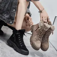 Winter Shoes Women Snow Boots Thick Sole Warm Plush Genuine Leather Brand Ladies Ankle Booties Non-slip Plus Size 41 - Image 3