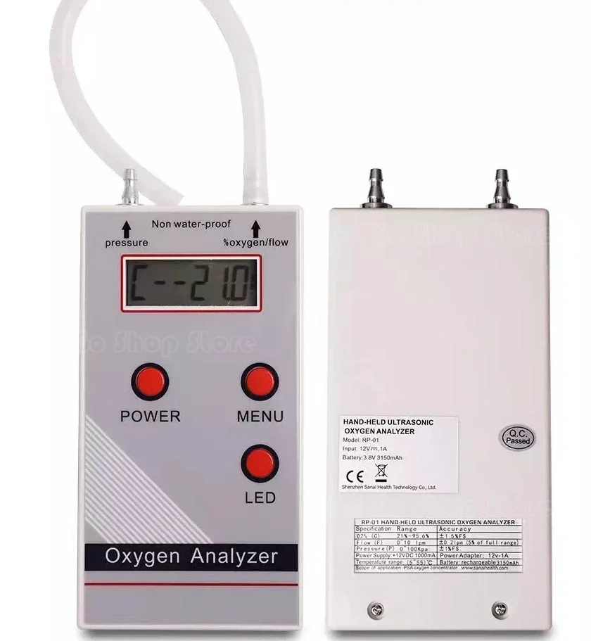 Oxygen Analyzer Professional Portable O2 Oxygen Concentration Meter Detector Flow Pressure detection meter gas detector