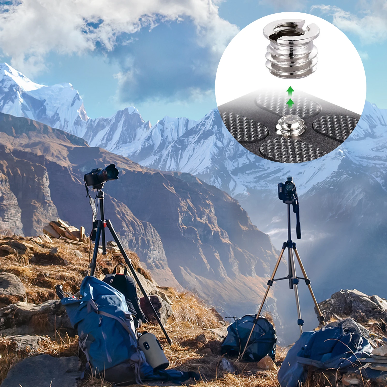 

Camera Tripod Thread Converter 1/4 Screw Adapter Professional Head Mount Bronze Durable Tripod Heads Ball Heads Monopods DSLR