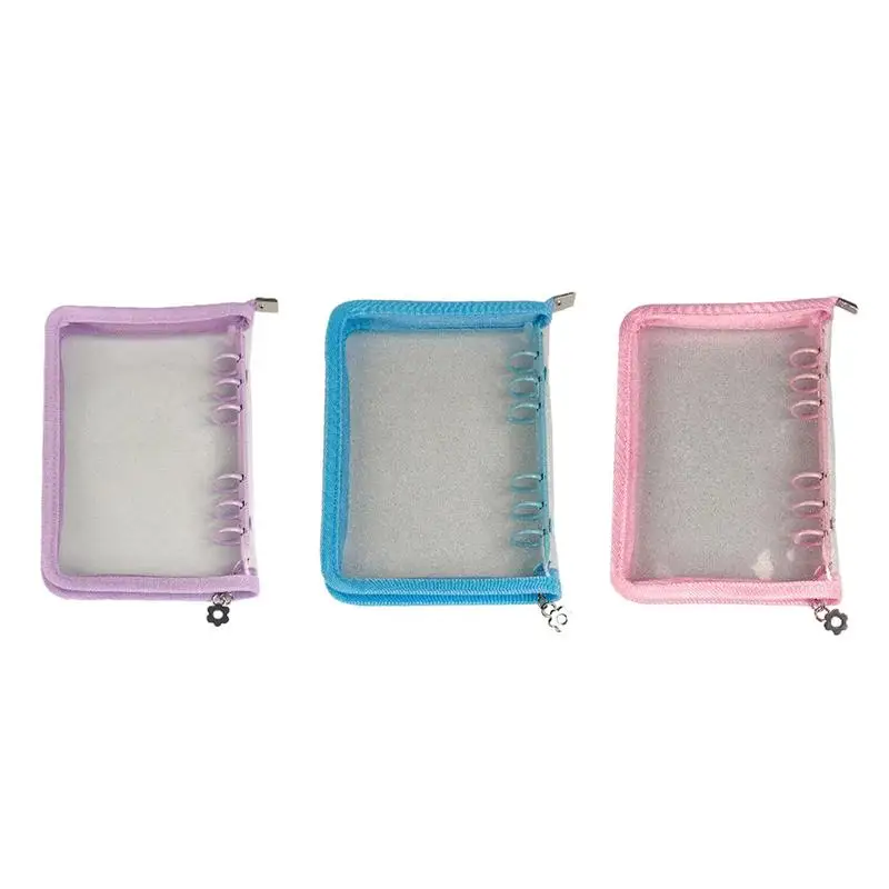 6 Ring Binder Cover Soft Refillable Paper Binder Notebook Cover Case Refillable For Diary Office Home School