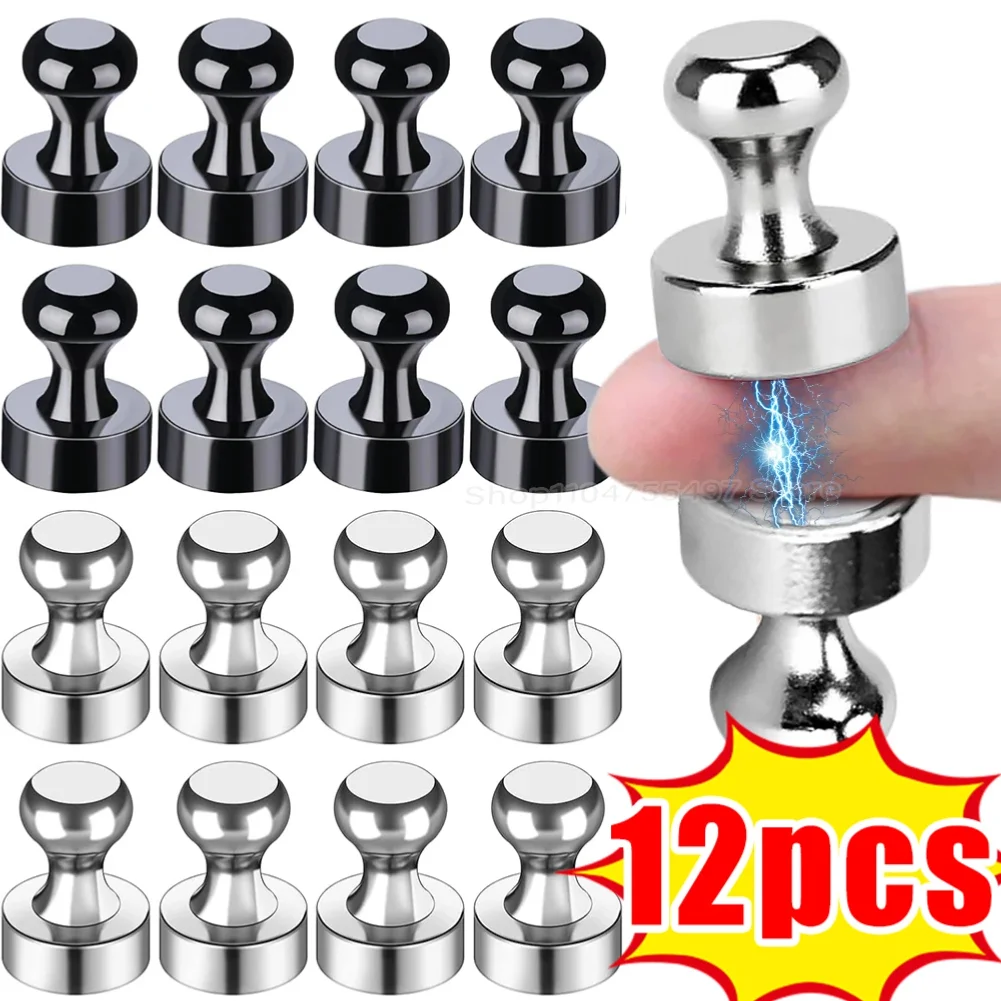 

Neodymium Magnetic Pushpins Metal Strong Magnets Whiteboard Fridge Thumbtack Durable Power Magnet Push Pins for Office School