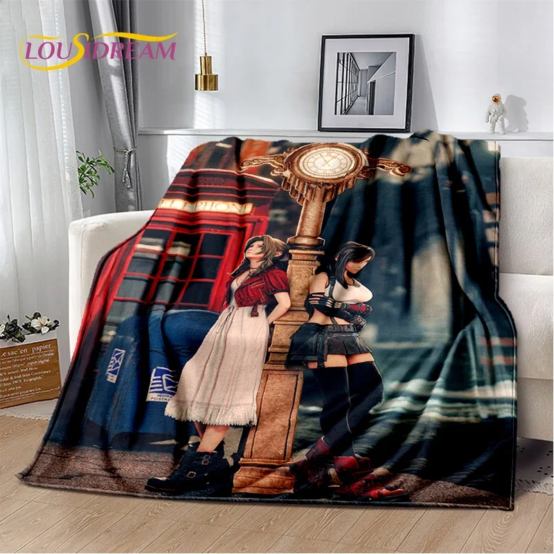 New Style Cloud Tifa Aerith Final Fantasy Games Sephiroth Blanket,Soft Throw Blanket for Home Bedroom Bed Sofa Cover Kids