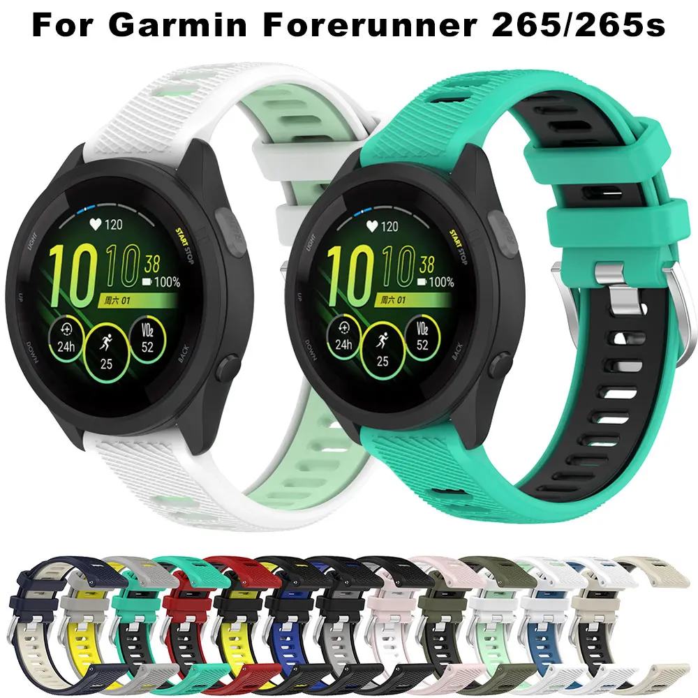 Silikon band für Garmin Vorläufer 255 265s s Armband Armband Smartwatch atmungsaktives Armband Zubehör