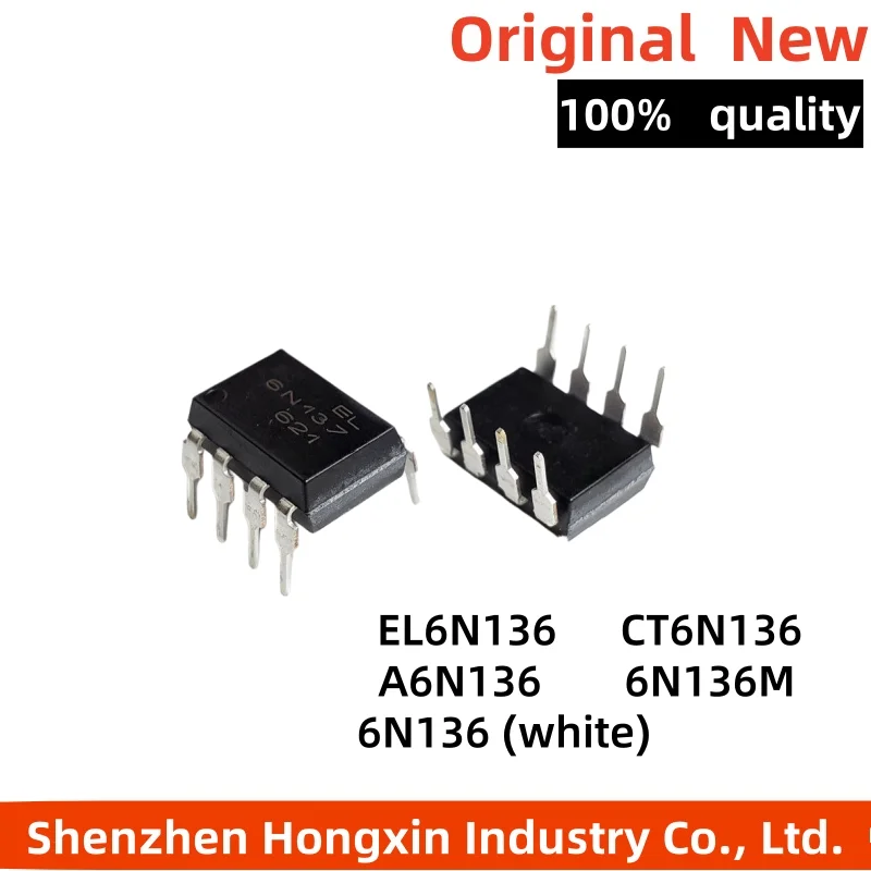10 pieces of EL6N136 A6N136 LTV-6N136 FOD HCPL CT direct insertion patch DIP/SOP8 optocouplers