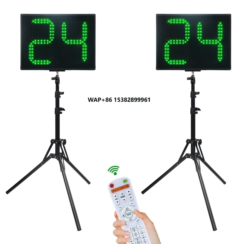 YIZHI 2pcs Set Digital Basketball Stadium 0-99 Seconds Countdown Editable LED 12s 14s Reset 24s Shot Clock with Remote Control