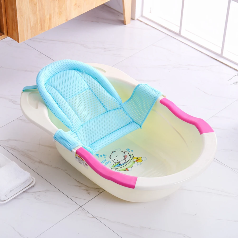 

4pcs Tub Rack Bag For Bath Seat Hooks Mesh Infant Shower Suspended Net Newborn Bath Time Safety Core Tub Seat Net