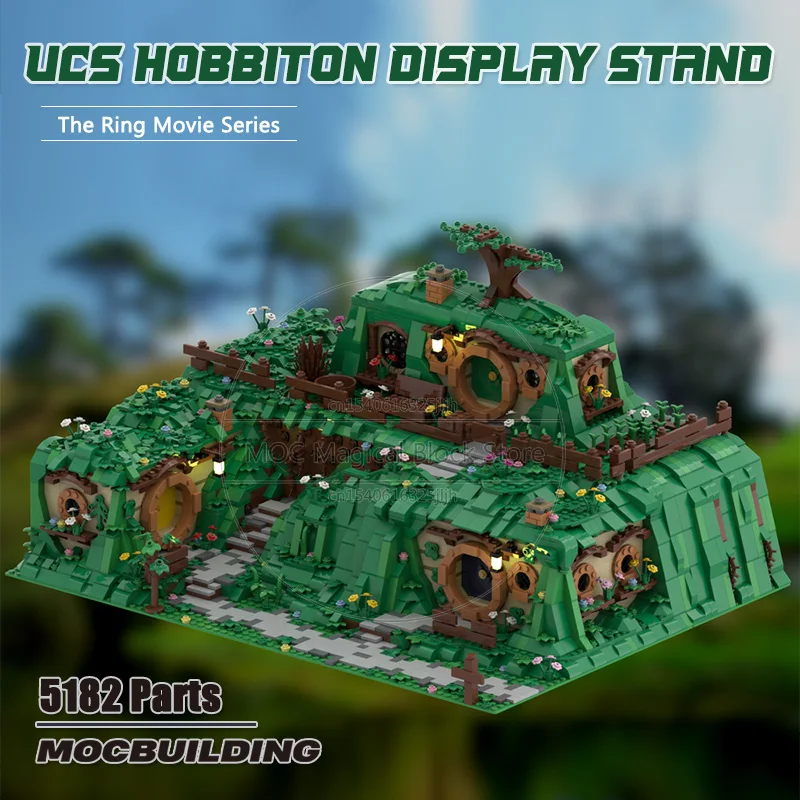 UCS Hobbiton Moc Building Blocks Unexpected Gathering And Display Stand Technology Bricks DIY Assembly Collection Toys Xmas Gift