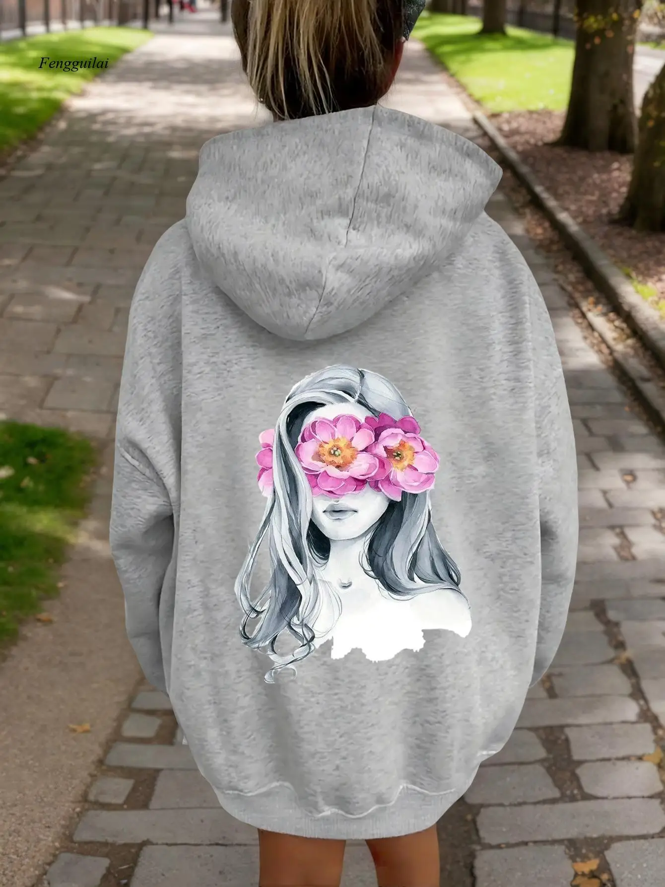 

Модная повседневная осенне-зимняя толстовка с капюшоном и принтом допамина | Удобная с длинными рукавами, модный ленивый стиль.