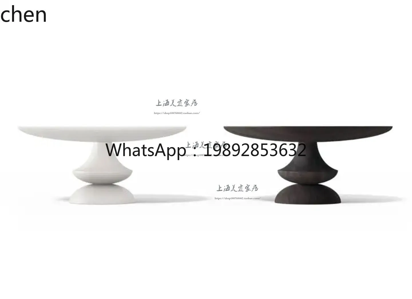 W1  black solid wood dining table creative B & B restaurant carved round dining table