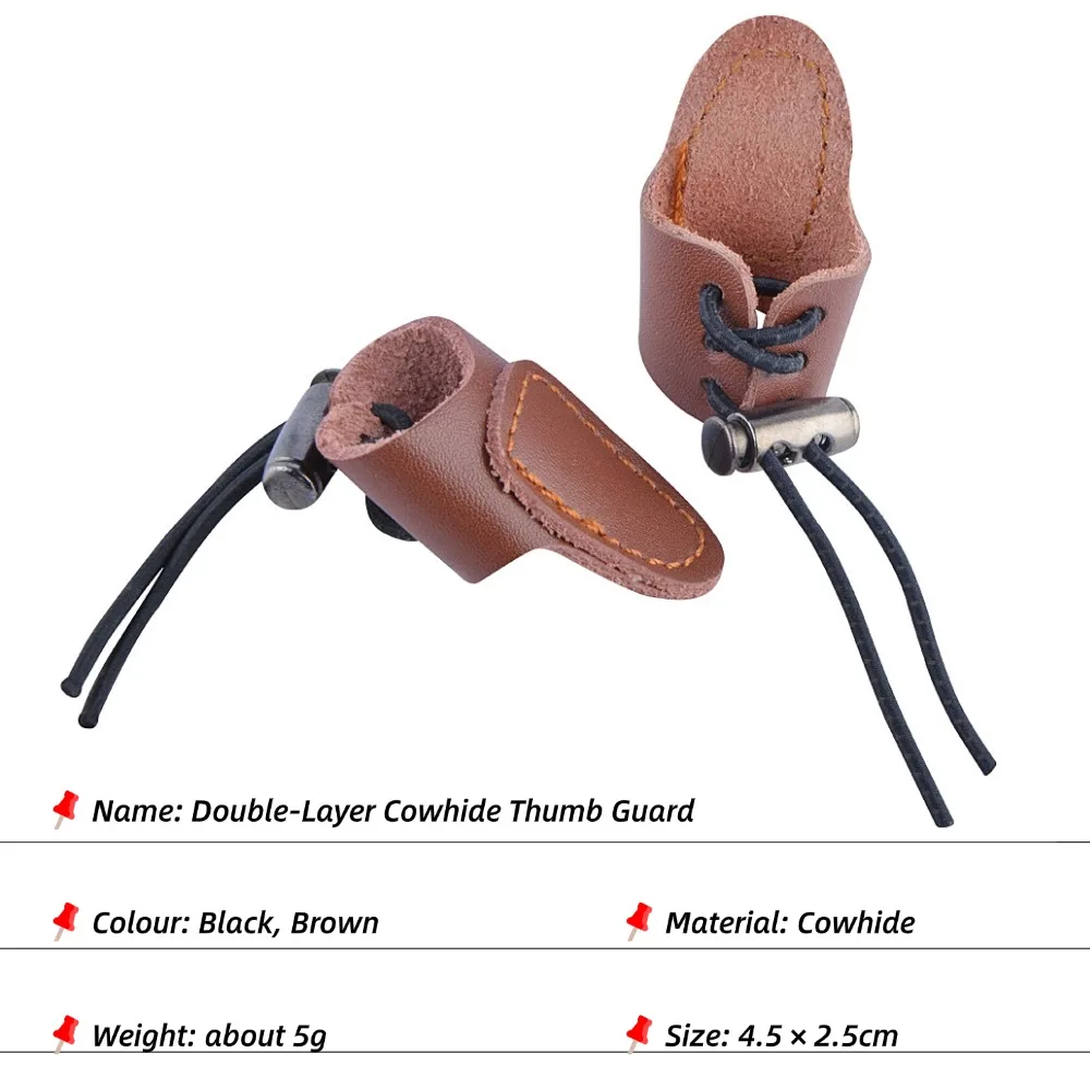 مريح الرماية الإبهام حامي قابل للتعديل حجم إصبع الحرس تصميم سميك L/R استخدام اليد مثالية لعشاق قوس منحني