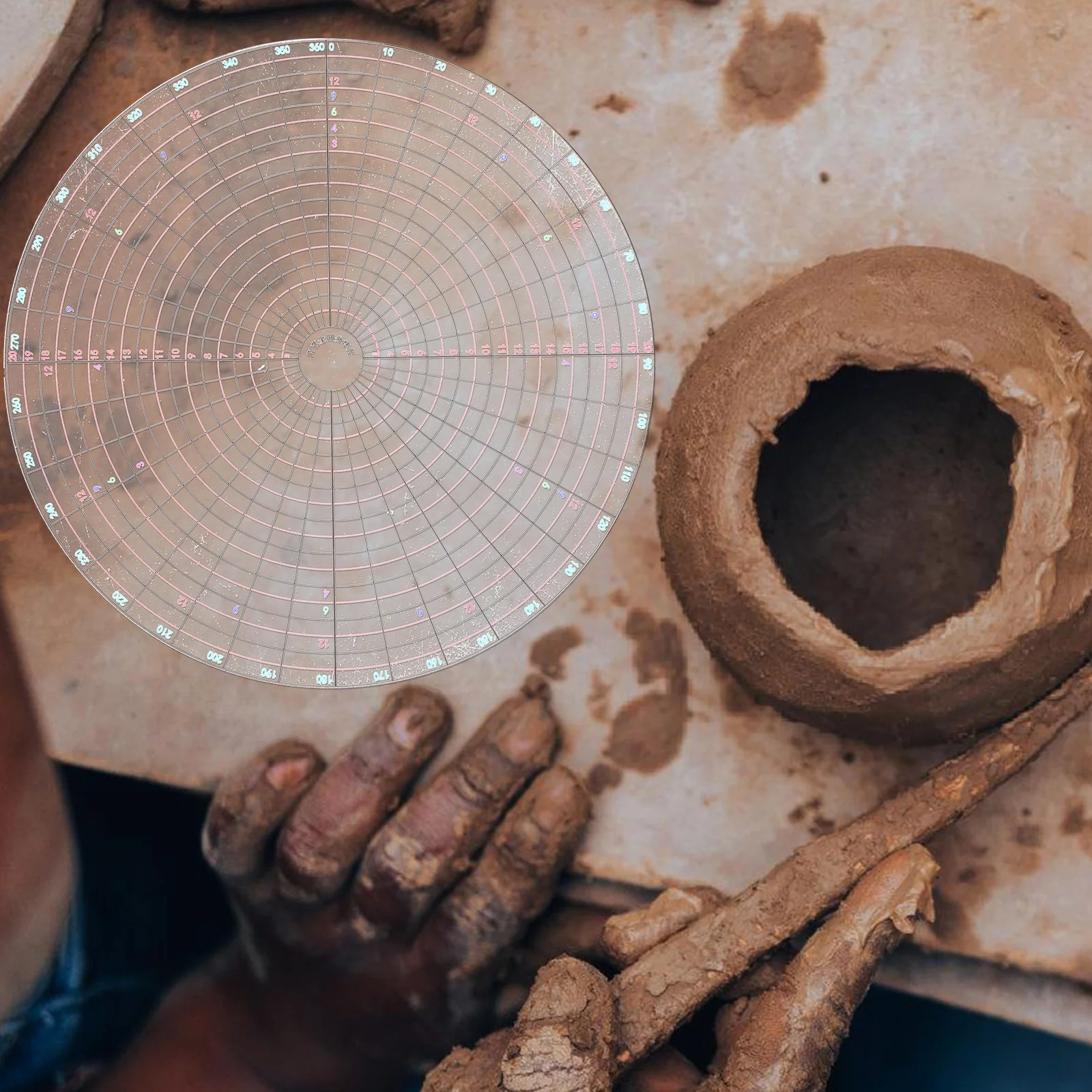 

Clay Measuring Tool Ceramic Pottery Divider Template Kit for Round Circle Drawing Precision Crafting Pottery Shaping Trimming