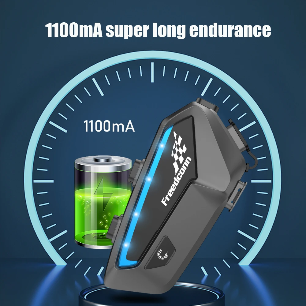 Freedconn FX دراجة نارية إنترفون خوذة سماعة رأس بخاصية البلوتوث البيني الموسيقى حصة FM BT 5.1 خوذات لاسلكية سمّاعات بلوتوث