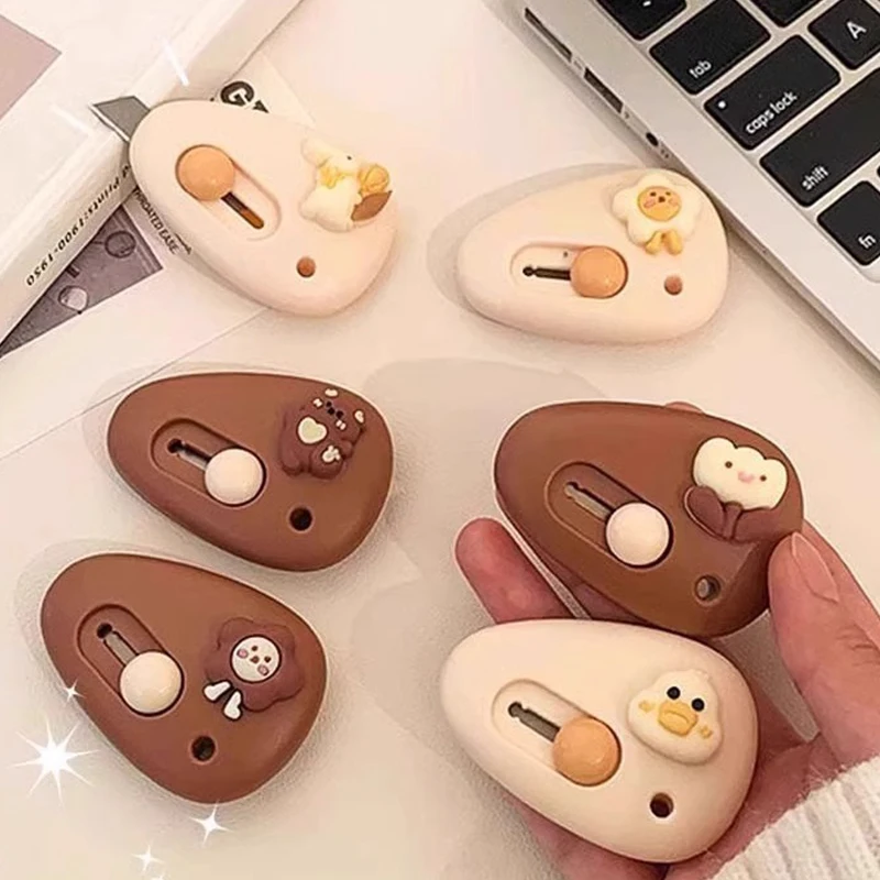 Cartoon Utility Knife Pocket Avocado Fruit Art Express Box Paper Cutter Craft Wrapping Tools Stationery