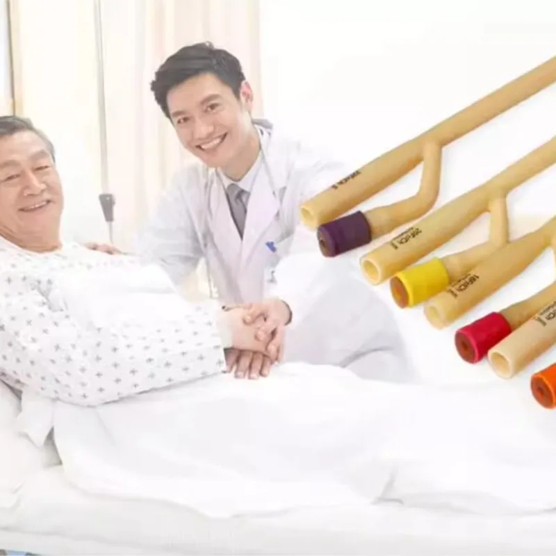 

6 шт. 2-ходовой латексный катетер Фолея для уретры, стерильный, с мягким клапаном, одноразовый, мужской